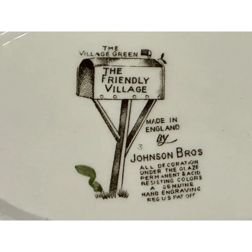 Johnson Bros Friendly Village England Vintage Village Green 9